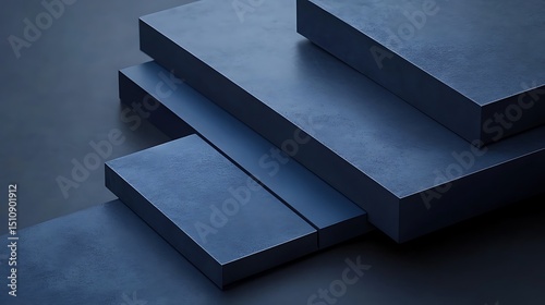 Abstract dark blue geometric shapes