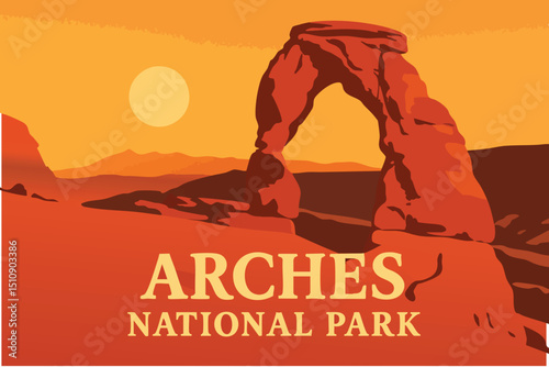 Arches National Park?s Delicate Arch at Sunset.eps