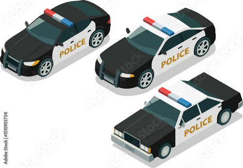 Isometric law enforcement vehicle