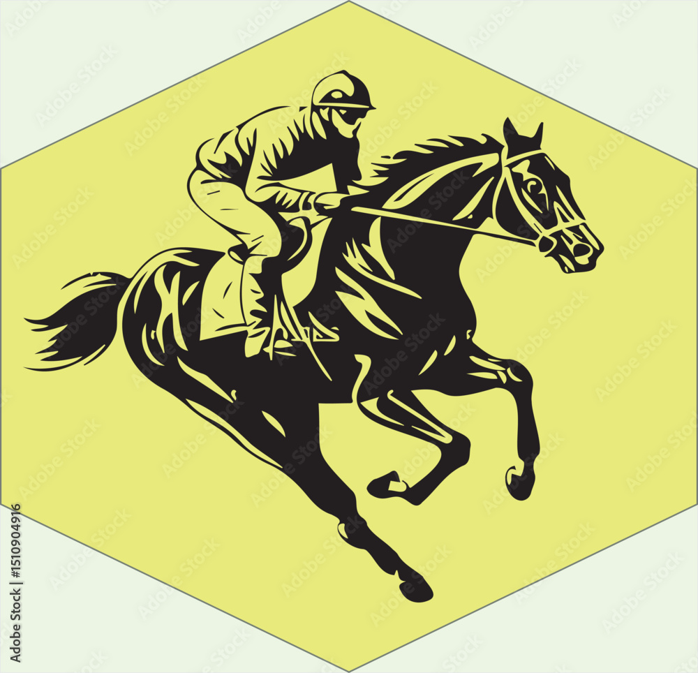 Fototapeta premium horse racing horse