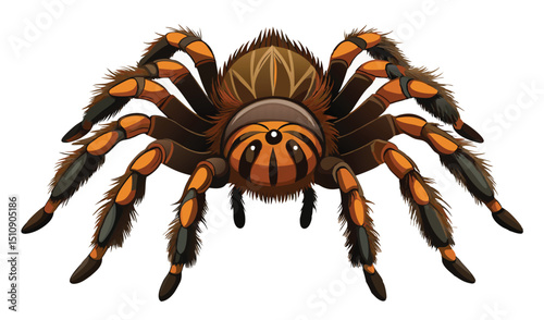 Detailed illustration of a tarantula spider