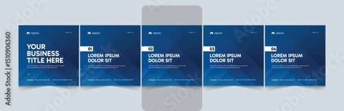 Modern Editable Business Carousel Template for Social Media.