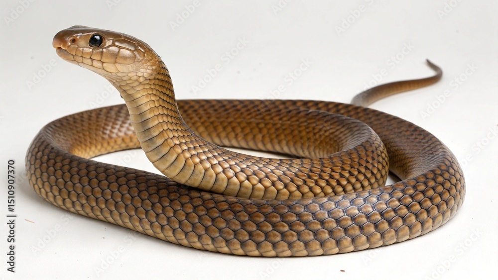 Fototapeta premium Eastern Brown Snake on studio background