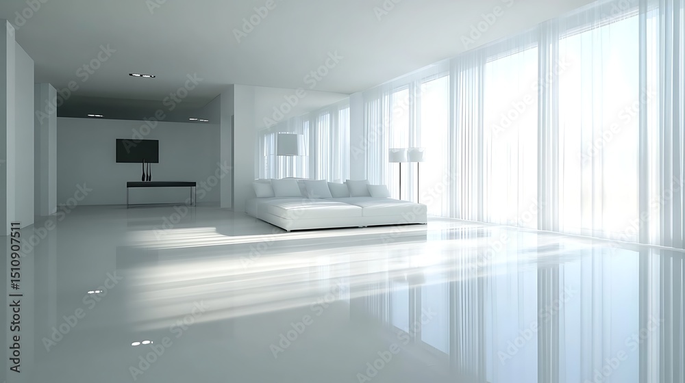 Fototapeta premium Modern, minimalist living space