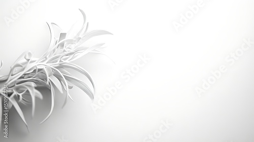 Abstract white plant design