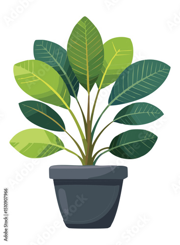 Rubber houseplant for home decor