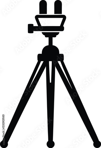  tripod silhouette, mounted camera, photo setup
