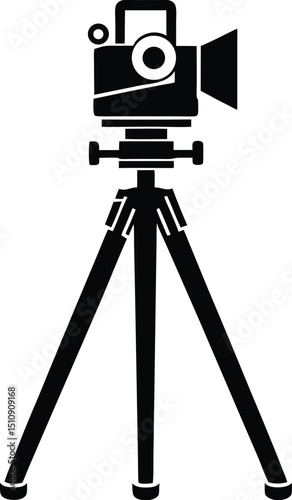  tripod silhouette, mounted camera, photo setup
