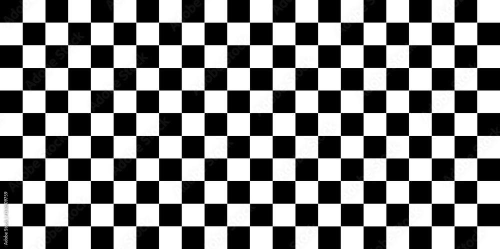 Fototapeta premium Black and white chess pattern. Abstract checkered chessboard or checkerboard for game, grid with geometric square shape. black and white checkered pattern background.