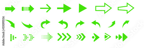 Set of new style  vector arrows isolated on white. Arrow vector icon. Arrows vector illustration collection
