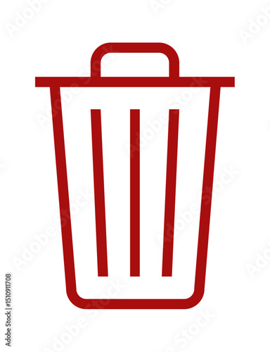 Trash can line icon. vector illustration.