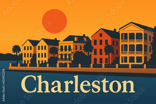 Charleston’s Waterfront with Historic Homes and Boats