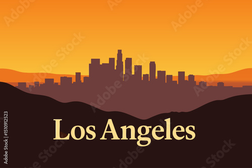 Los Angeles Skyline at Sunset with Ocean Views