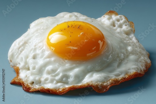 Fried egg on a piece of toast