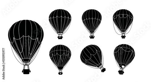 Hot Air Balloons: Capturing the timeless allure of hot air balloons, soaring high against a backdrop of possibility. A mesmerizing spectacle, evoking a sense of wonder, adventure.