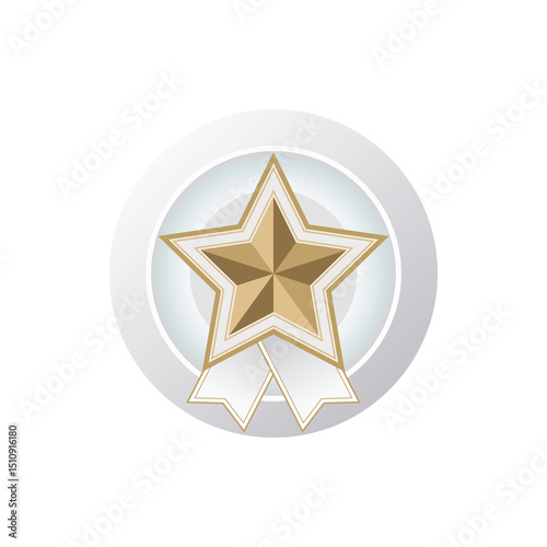 Achievement badge icon, Award medal icon sign