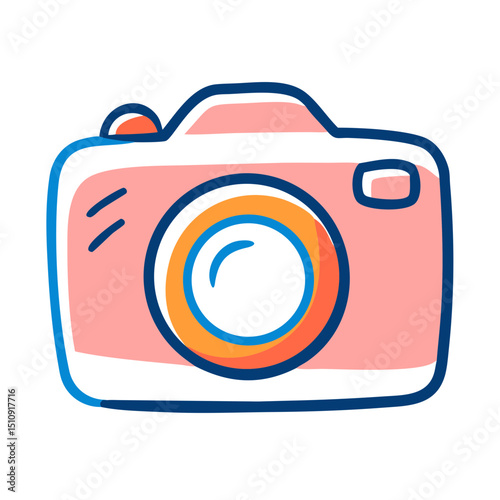 Pink camera icon, for websites and apps