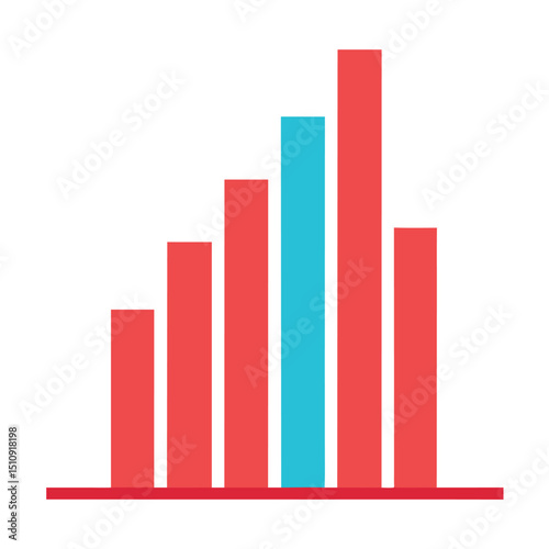 Clean bar chart histogram on white background