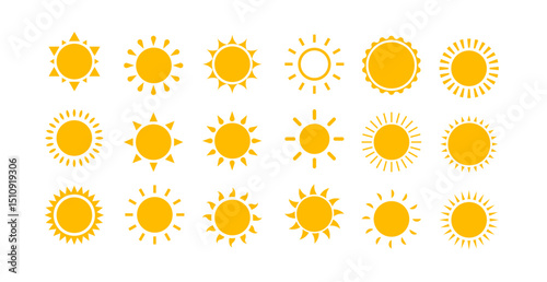 Sun icon set 