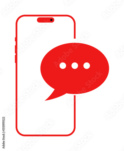 Smartphone phone message icon 
