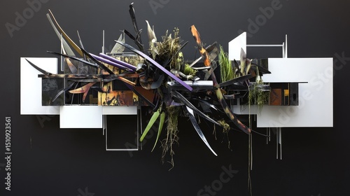 Abstract assemblage of varied materials.