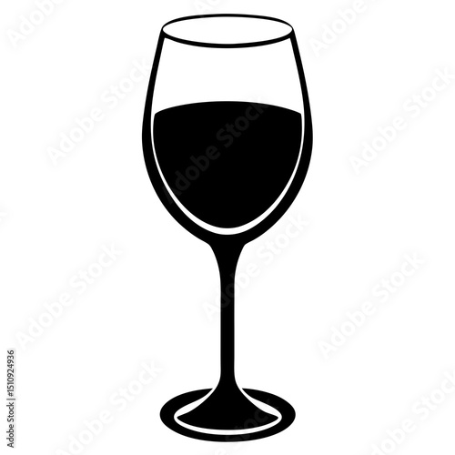 Glass of red wine
