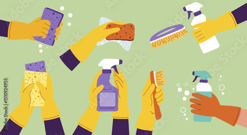 A Guide to Effective Cleaning Techniques Tips and Tricks for a Spotless and Sanitized Environment with Various Household Tools