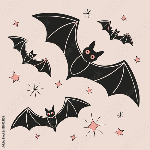  halloween bats silhouettes