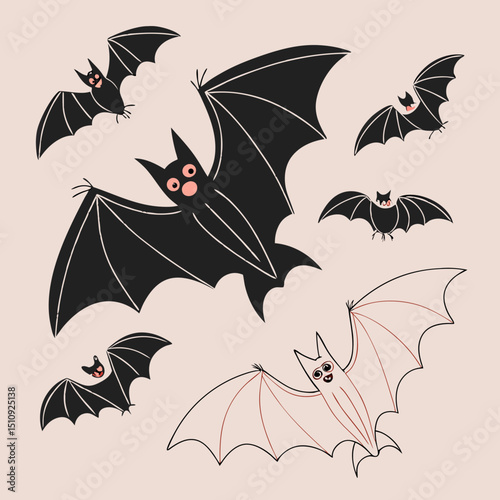 halloween bats silhouettes
