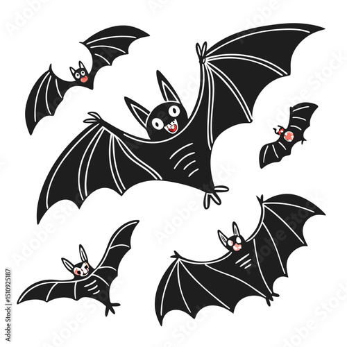  halloween bats silhouettes