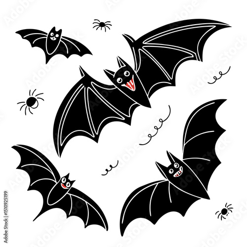  halloween bats silhouettes