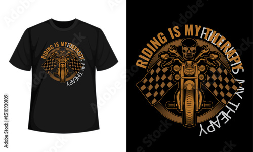 Riding is my therapy Bike Motorcycle t-shirt 