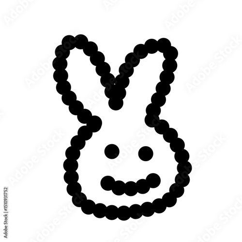 a cartoon bunny face 