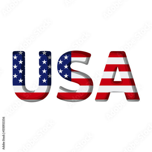 Digital flat vector text graphic of 