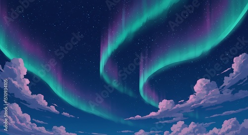 Enchanted Aurora Borealis A Celestial Dance of Light and Color