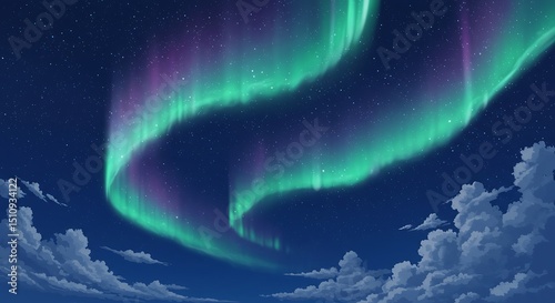 Mesmerizing Aurora Borealis Dancing Lights Across the Night Sky