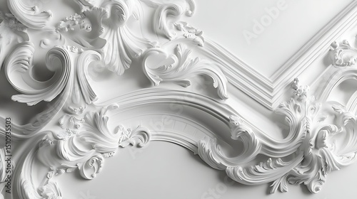 Ornate plaster ceiling detail