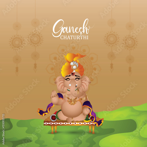 Happy ganesh chaturthi festival background