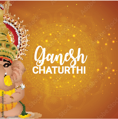 Festival of india happy ganesh chaturthi design background