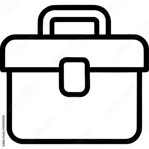 Clean and simple lunchbox icon with handle