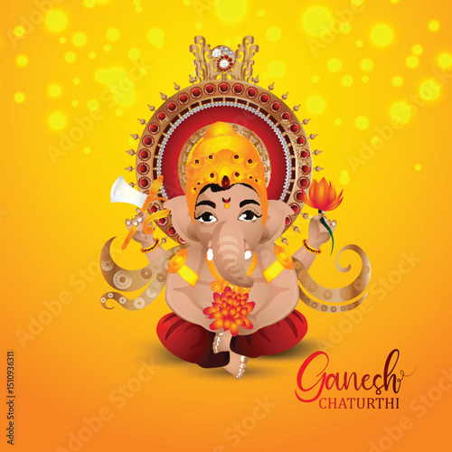 Happy ganesh chaturthi celebration card