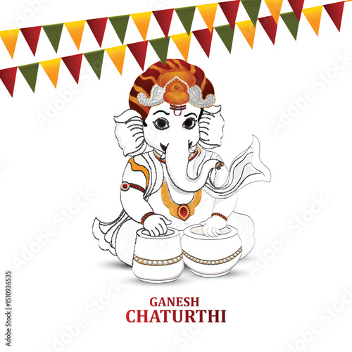 Happy ganesh chaturthi festival background