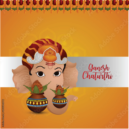 Ganesh chaturthi celebration design concept