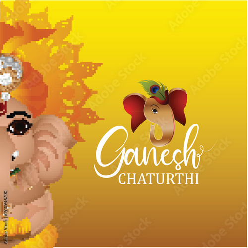 Happy ganesh chaturthi celebration banner
