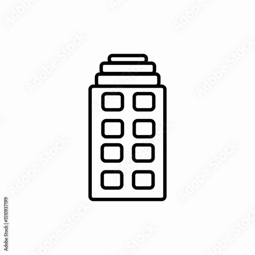 Modern office structure icon vector sign