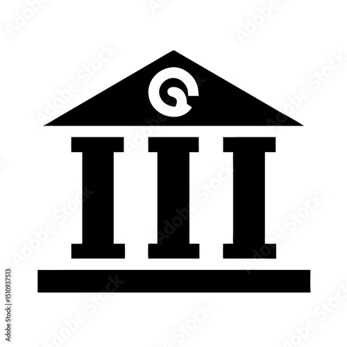 Public Service Icon vector silhouette ofPublic Service,Government Building,City Hall,Hospital, Ambulance,Fire Station,Police Station,Library,School , University, Clinic , Health Center, Post Office