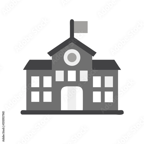 Public Service Icon vector silhouette ofPublic Service,Government Building,City Hall,Hospital, Ambulance,Fire Station,Police Station,Library,School , University, Clinic , Health Center, Post Office