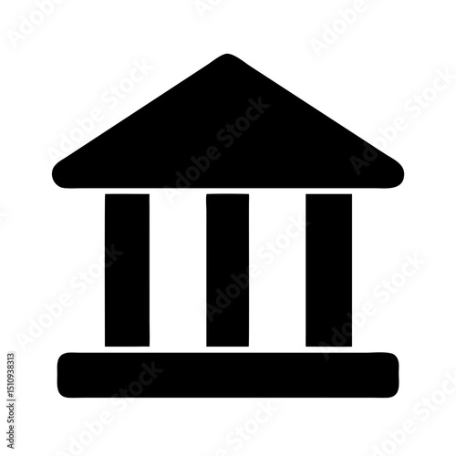 Public Service Icon vector silhouette ofPublic Service,Government Building,City Hall,Hospital, Ambulance,Fire Station,Police Station,Library,School , University, Clinic , Health Center, Post Office