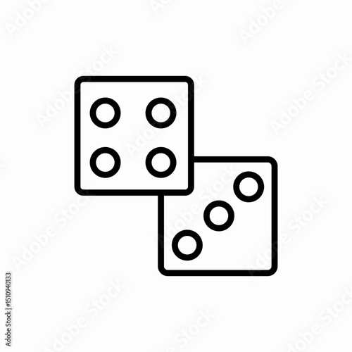 Dice gambling casino icon vector sign