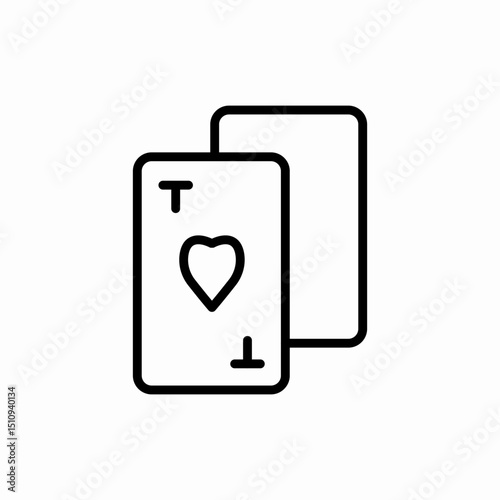 Playing cards game icon vector sign
